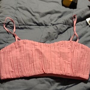 Anthropologie Pink Pleated Camisole